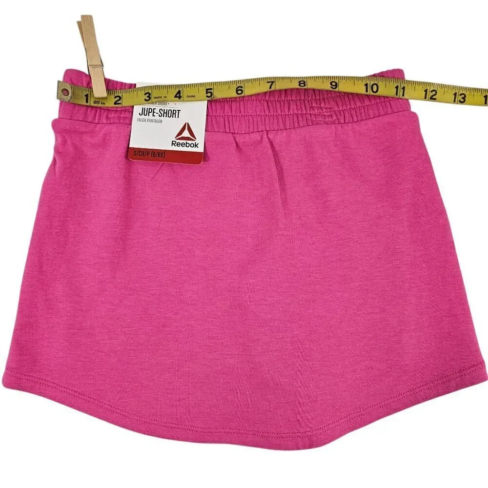 Reebok Girls Active Velocity Skort (Skirt w/Compression Shorts) – Pink – S/M/L